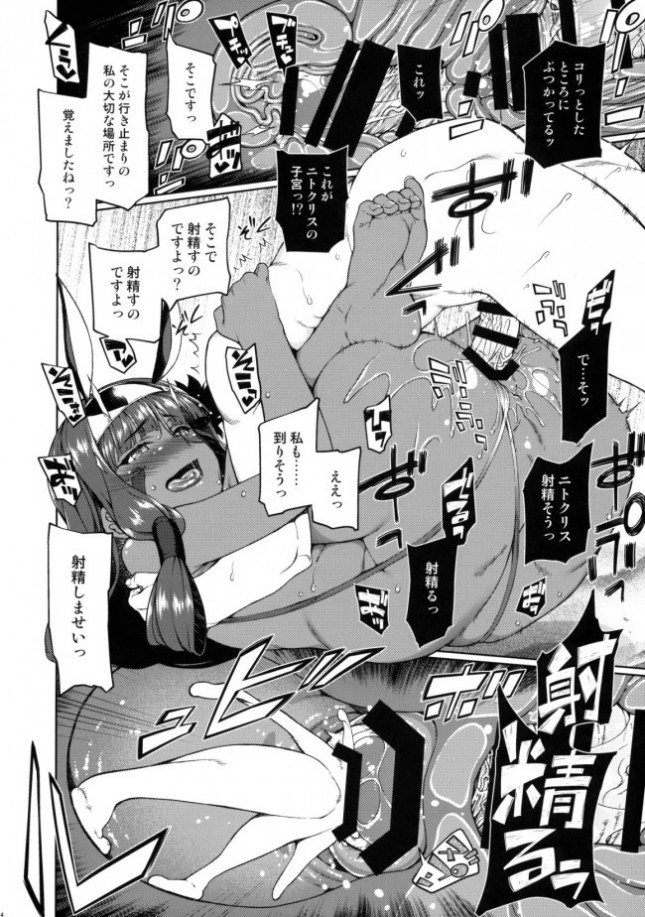 【Fate／Grand Order エロ同人】過激水着をマスターに披露する黒ギャルニトクリスが巨乳を吸われてしまうｗ【無料 エロ漫画】(13)