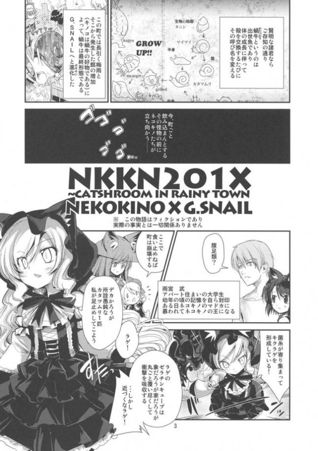 【エロ同人誌】NKKN201X NEKOKINO vs G.SNAIL【アイソトニクス エロ漫画】 (3)